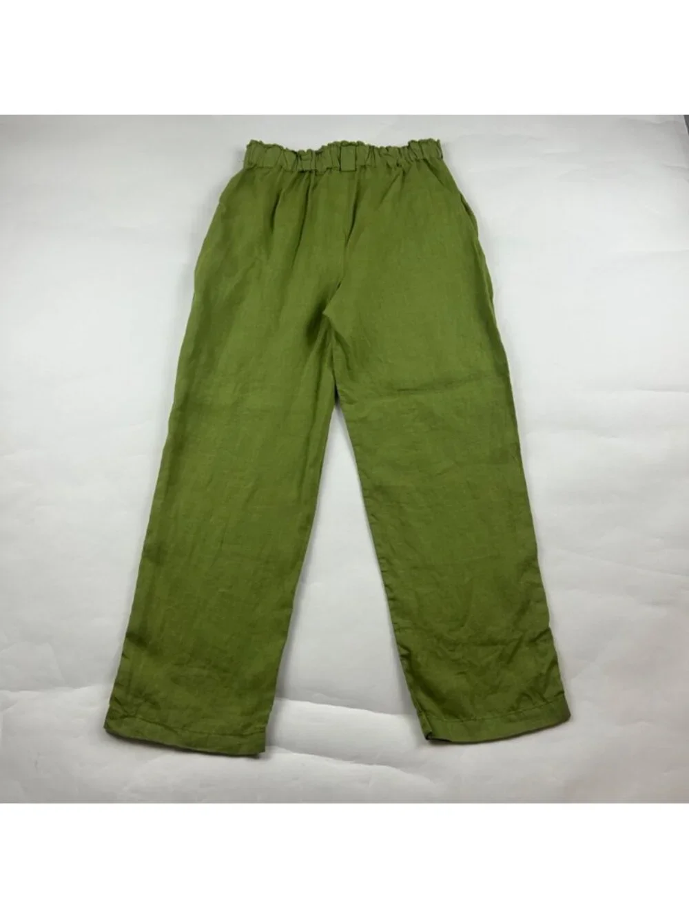 C&C California Green Linen High Rise Ankle Pant S